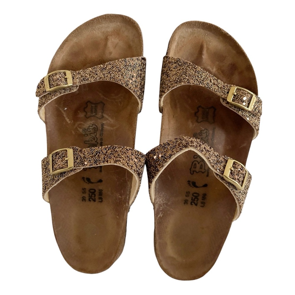 Brikinstock Sydney Sandals Glitter and Gold Ladies Size 8/Men’s 6 L8 M6